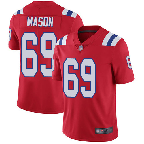 New England Patriots Football 69 Vapor Untouchable Limited Red Men Shaq Mason Alternate NFL Jersey